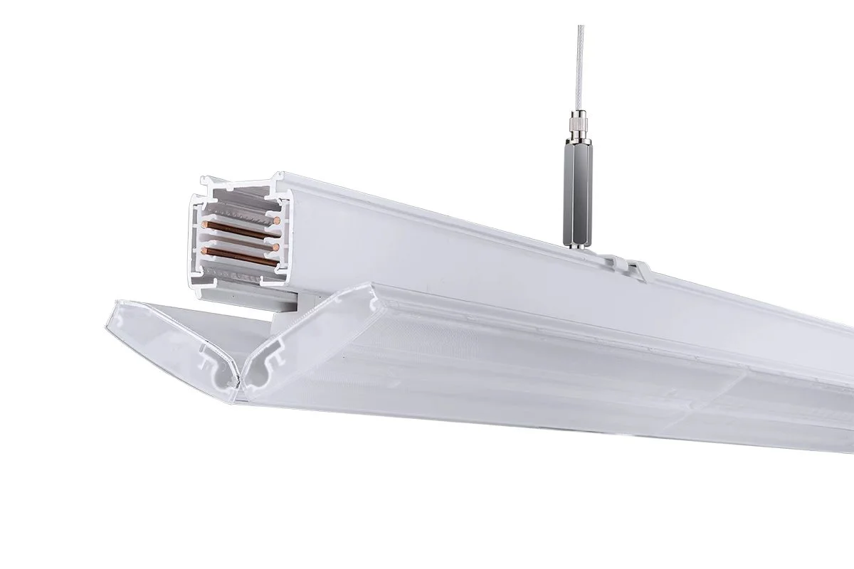 Data center server racks with LED trunking lighting