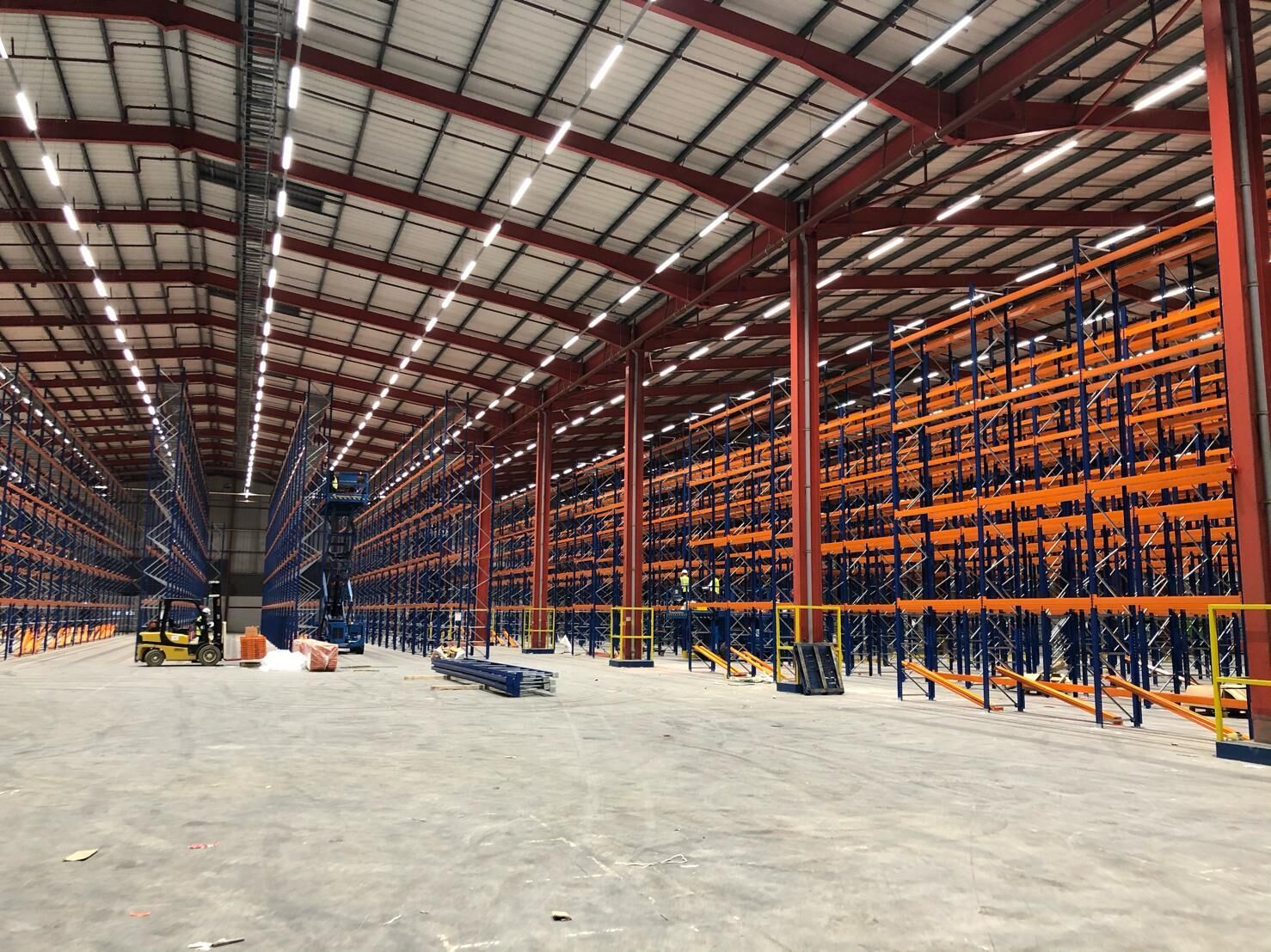 Logistics warehouse LED high-bay retrofit in Brisbane, Australia